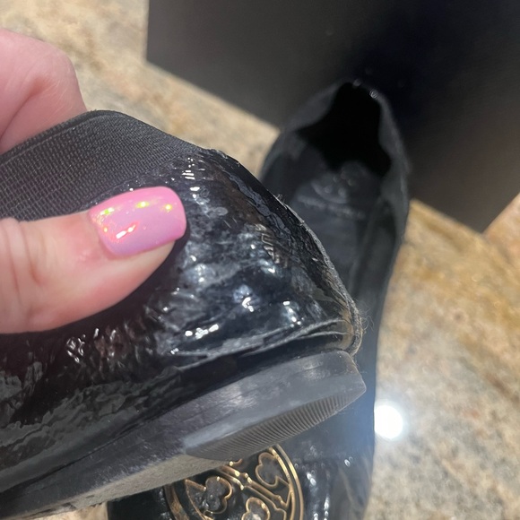 Tory Burch Patent Leather Caroline Ballet Flats, sz 7.5 - Picture 4 of 5